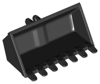 50335 | Vehicle, Digger Bucket 7 Teeth 3 x 6, Rise Inside with Locking 2 Finger Hinge | LEGOPART