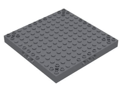 52040 | Brick, Modified 12 x 12 with 3 Pin Holes on each Side and Axle Holes in Corners | LEGOPART