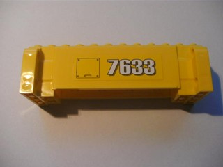 52041pb001 | Crane Section 4 x 12 x 3 with 8 Pin Holes with Service Door with Handle and '7633' Pattern on Both Sides (Stickers) - Set 7633 | LEGOPART