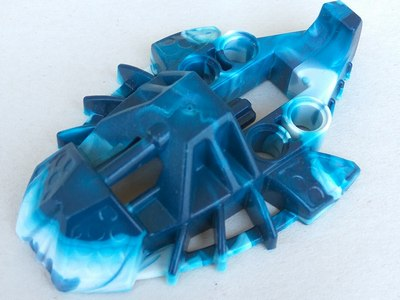 53549pb01 | Bionicle Foot Toa Inika Elliptical with Marbled White Pattern | LEGOPART