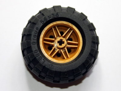 56145c02 | Wheel 30.4mm D. x 20mm with No Pin Holes and Reinforced Rim with Black Tire 56 x 26 Balloon | LEGOPART