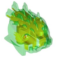 57553pb01 | Bionicle Head, Barraki Ehlek with Marbled Lime Pattern | LEGOPART