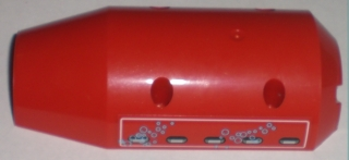 57792pb02R | Vehicle, Tipper Drum 3 x 6 x 10 Half with 4 Pin Holes and Vent Holes with Bubbles Pattern Model Right | LEGOPART