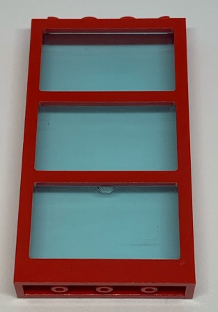 57894c01 | Window 1 x 4 x 6 with 3 Panes with Trans-Light Blue Glass | LEGOPART