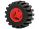 6014bc01 | Wheel 11mm D. x 12mm, Hole Notched for Wheels Holder Pin with Black Tire 21mm D. x 12mm - Offset Tread Small Wide | LEGOPART