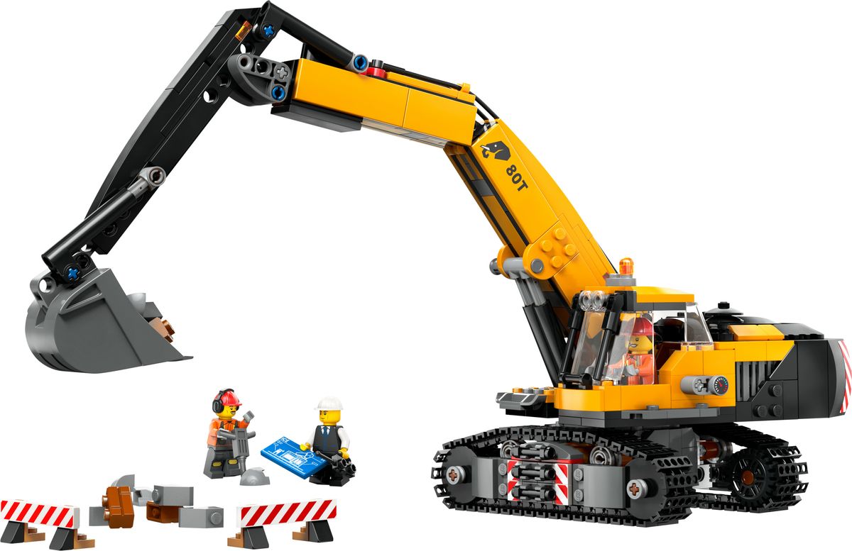 Yellow Construction Excavator LEGO 60420