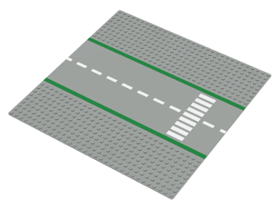 606p02 | Baseplate, Road 32 x 32 9-Stud Straight with Road and Crosswalk Pattern | LEGOPART