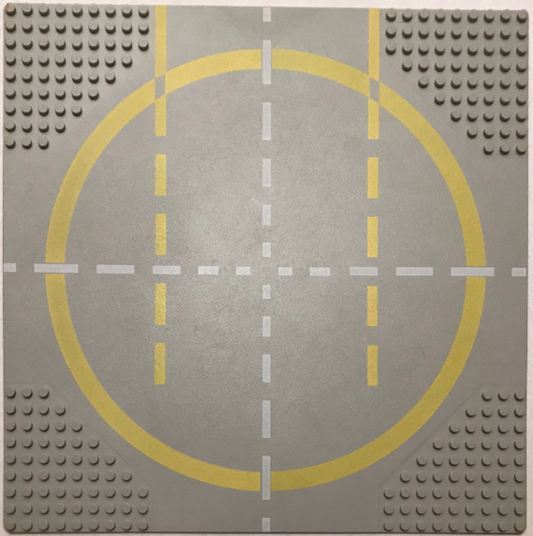 6099px2 | Baseplate, Road 32 x 32 9-Stud Landing Pad with Yellow Circle, 1-way Lines Pattern | LEGOPART
