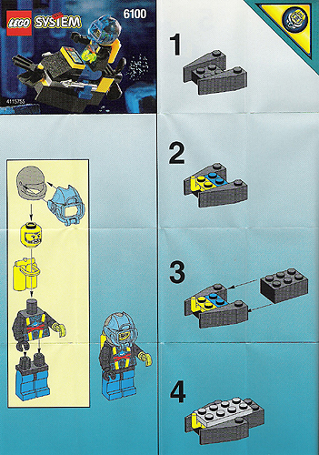 6100-1 | Aquashark Dart | INSTRUCTIONS | LEGOPART