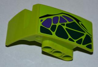 61070pb004 | Technic, Panel Car Mudguard Right with Dark Green and Dark Purple Scales Pattern (Sticker) - Set 9445 | LEGOPART