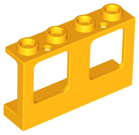 61345 | Window 1 x 4 x 2 Plane, Single Top Hole and Single Bottom Hole for Glass | LEGOPART