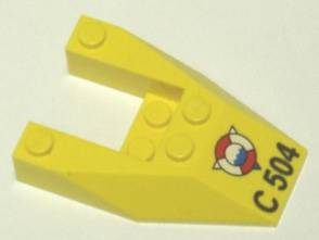 6153apb04 | Wedge 6 x 4 Cutout without Stud Notches with 'C 504' Pattern | LEGOPART