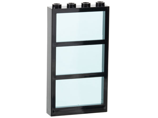 6160c03 | Window 1 x 4 x 6 with 3 Panes with Fixed Trans-Light Blue Glass | LEGOPART