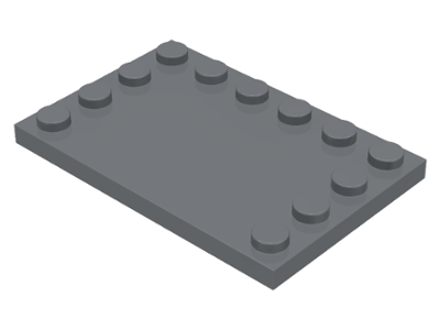 6180 | Tile, Modified 4 x 6 with Studs on Edges | LEGOPART