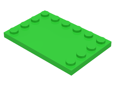 6180 | Tile, Modified 4 x 6 with Studs on Edges | LEGOPART