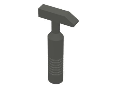 6246b | Minifigure, Utensil Tool Cross Pein Hammer - 6-Rib Handle | LEGOPART