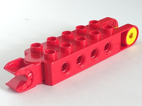 6288c01 | Duplo, Toolo Brick 2 x 5 with 8 Side Screw Sockets, Swivel Bracket End and Clip End | LEGOPART