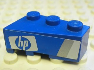 6564pb08 | Wedge 3 x 2 Right with 'HP' Logo and Silver and White Stripes Pattern (Sticker) - Set 8374 | LEGOPART