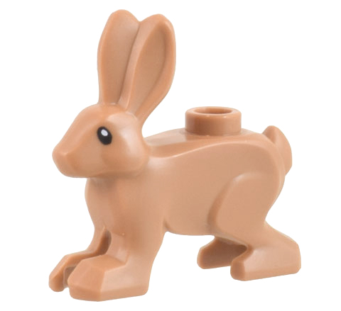 67900pb01 | Hare, Standing with Black Eyes and White Pupils Pattern | LEGOPART