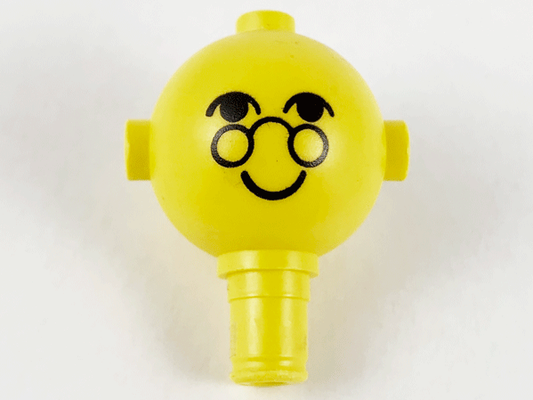 685px2 | Homemaker Figure / Maxifigure Head with Black Eyes, Glasses, and Smile Pattern | LEGOPART