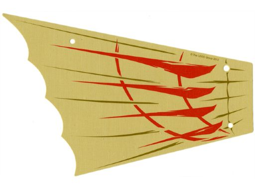 70132 | Cloth Sail 28 x 18 Right with Red and Dark Tan Pattern | LEGOPART