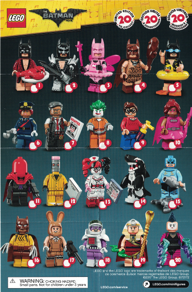 71017-1 | Minifigure, The LEGO Batman Movie, Series 1 | INSTRUCTIONS | LEGOPART