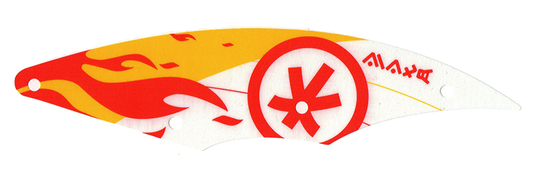 73483 | Cloth Sail Triangular 7 x 28 with Red Flames and Ninjago Logogram | LEGOPART
