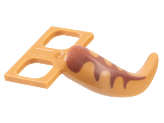 79973pb01 | Minifigure Costume Tail Dinosaur with Reddish Brown Stripes Pattern | LEGOPART