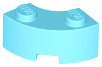 85080 | Brick, Round Corner 2 x 2 Macaroni with Stud Notch and Reinforced Underside | LEGOPART