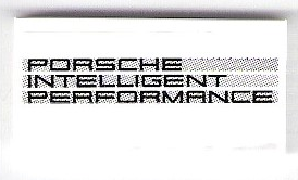 87079pb0536 | Tile 2 x 4 with 'PORSCHE INTELLIGENT PERFORMANCE' and Light Bluish Gray Stripes Pattern | LEGOPART