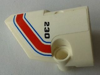 87080pb030 | Technic, Panel Fairing # 1 Small Smooth Short, Side A with Blue, Red and White Stripes and | LEGOPART