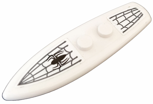 90397pb009 | Minifigure, Utensil Surfboard Standard with Black Spider and Spider Web Pattern | LEGOPART