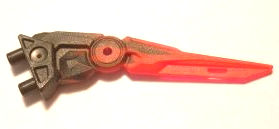 92235pb01 | Hero Factory Weapon, Claw / Spike with Marbled Trans-Red Pattern - Flexible Rubber | LEGOPART