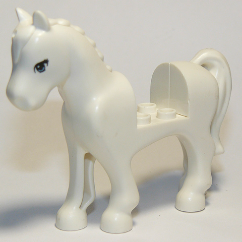 93083c01pb02 | Horse with 2 x 2 Cutout with Bright Light Blue Eyes and 3 Black Eyelashes Pattern | LEGOPART