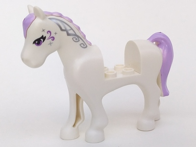 93083c01pb07 | Horse with 2 x 2 Cutout with Lavender Eyes, Face Decoration, Mane and Tail Pattern | LEGOPART