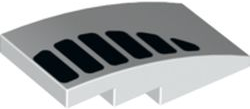 93606pb142R | Slope, Curved 4 x 2 with Black Air Vent Grille Pattern Model Right Side | LEGOPART