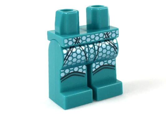 970c00pb0868 | Hips and Legs with Silver Hexagonal Scales Pattern | LEGOPART