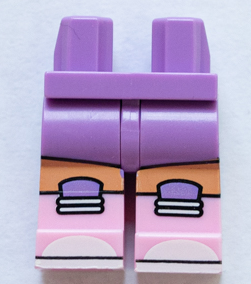 970c00pb1207 | Hips and Legs with Straps, Stripes, Medium Lavender Knees and Bright Pink Boots Pattern | LEGOPART