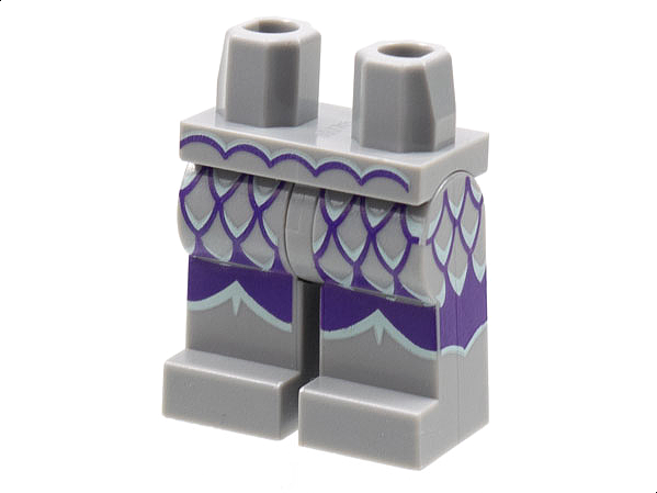 970c00pb1300 | Hips and Legs with Dark Purple Scallop Lines and Knee Pads Pattern | LEGOPART