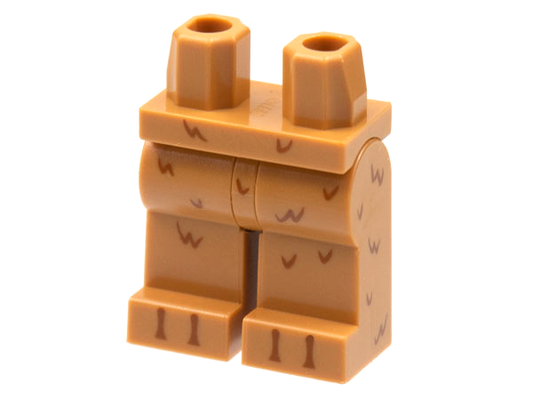 970c00pb1364 | Hips and Legs with Reddish Brown Fur and Toes Pattern | LEGOPART