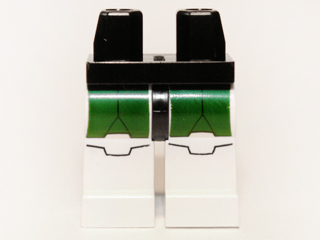 970c01pb07 | Hips and White Legs with SW Clone Trooper and Dark Green Markings Pattern | LEGOPART