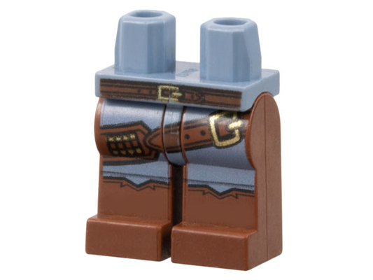970c88pb12 | Hips and Reddish Brown Legs with Chaps and Belts Pattern | LEGOPART