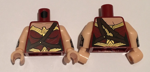 973pb2333c01 | Torso Female Outline and Gold Trim and Crossbelt Pattern | LEGOPART