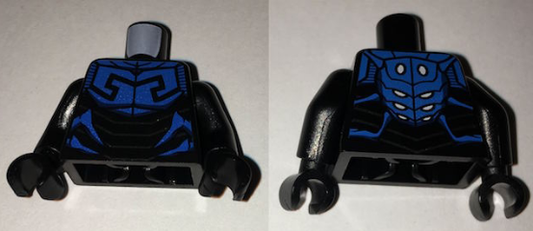 973pb2411c01 | Torso Batman Armor with Insect Scales and Blue Beetle Pattern / Black Arms / Black Hands | LEGOPART