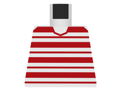 973px62 | Torso Horizontal Red Stripes Pattern | LEGOPART