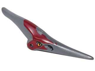 98086pb03 | Dinosaur Head Pteranodon with Eyes and Dark Red Marks Around Eyes and Head Pattern | LEGOPART