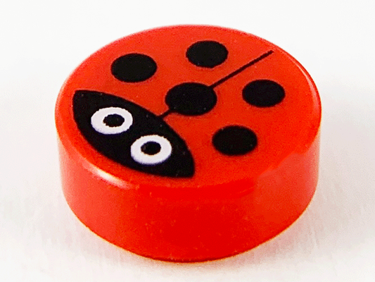 98138pb177 | Tile, Round 1 x 1 with Ladybug, Large White Eyes with Black Pupils Pattern | LEGOPART