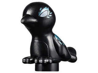 98388pb08 | Bird, Friends / Elves with White Eyes and Metallic Light Blue Feathers Pattern | LEGOPART