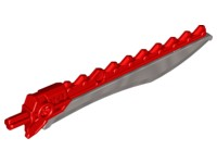 98568pb02 | Hero Factory Weapon, Saw with Molded Flat Silver Sword Blade Pattern | LEGOPART