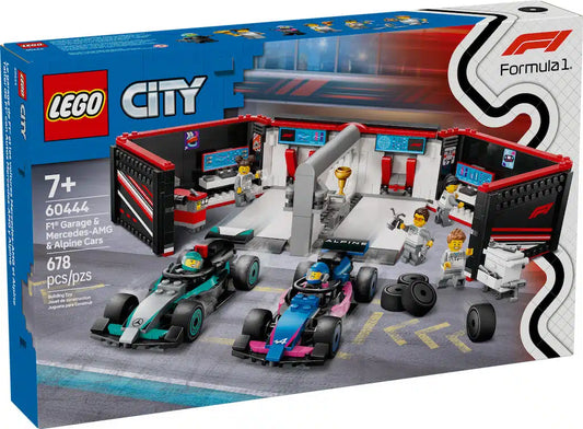 F1 Garage & Mercedes-AMG & Alpine Cars LEGO 60444